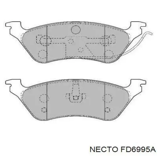 Задние тормозные колодки FD6995A Necto