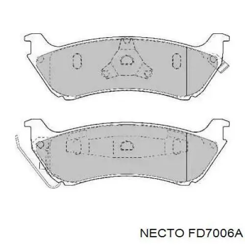 Задние тормозные колодки FD7006A Necto