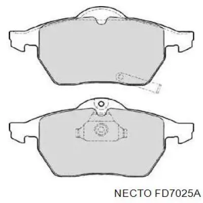 Передние тормозные колодки FD7025A Necto