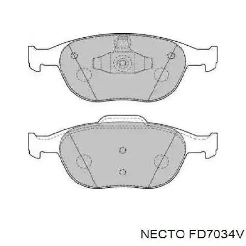 Передние тормозные колодки FD7034V Necto