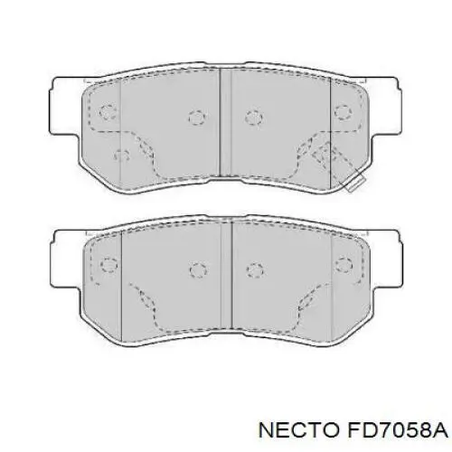 Задние тормозные колодки FD7058A Necto