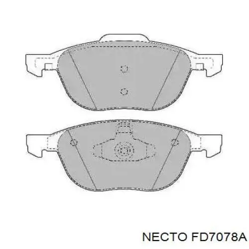 Передние тормозные колодки FD7078A Necto