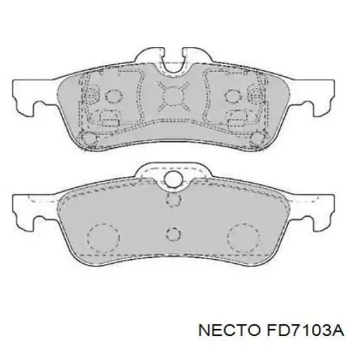 Задние тормозные колодки FD7103A Necto