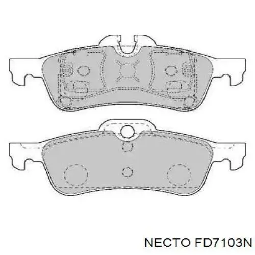 Задние тормозные колодки FD7103N Necto