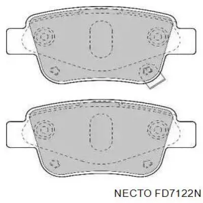 Задние тормозные колодки FD7122N Necto