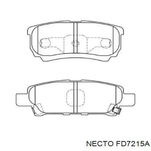 Задние тормозные колодки FD7215A Necto