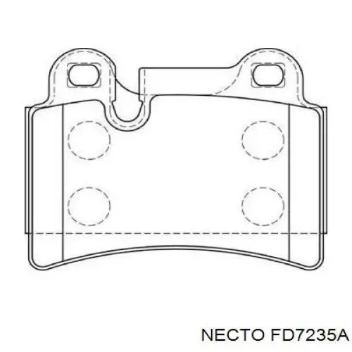 Задние тормозные колодки FD7235A Necto