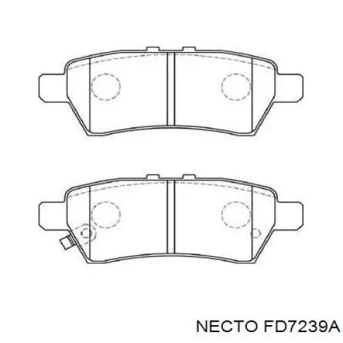 Задние тормозные колодки FD7239A Necto