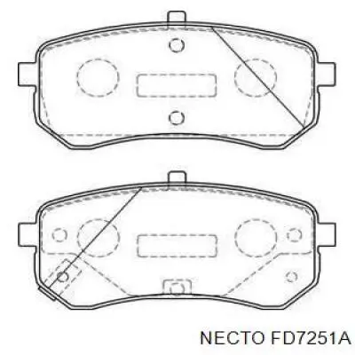 Задние тормозные колодки FD7251A Necto