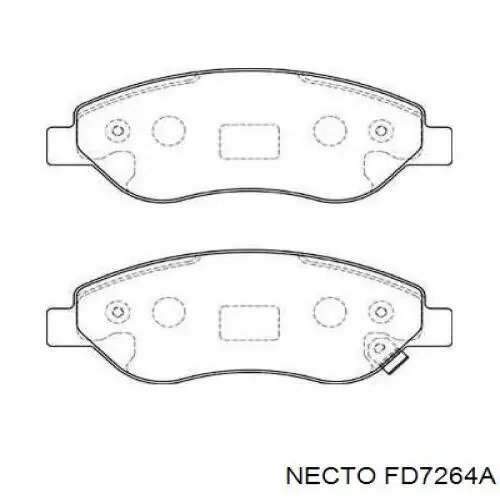 Передние тормозные колодки FD7264A Necto