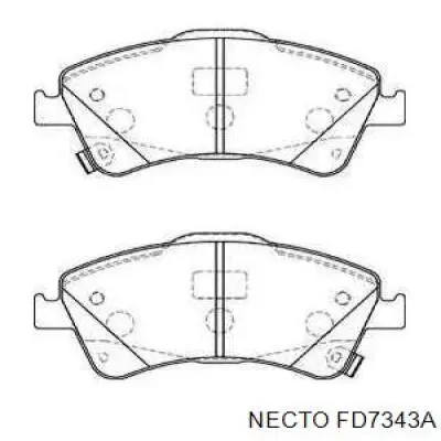 Передние тормозные колодки FD7343A Necto