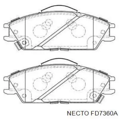 Передние тормозные колодки FD7360A Necto