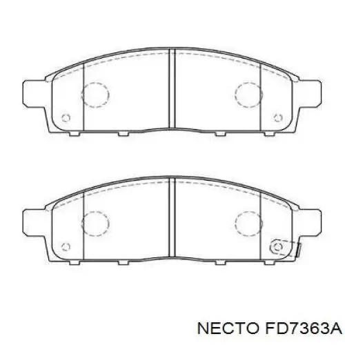 Передние тормозные колодки FD7363A Necto