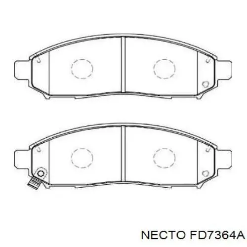 Передние тормозные колодки FD7364A Necto