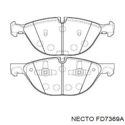 Передние тормозные колодки FD7369A Necto