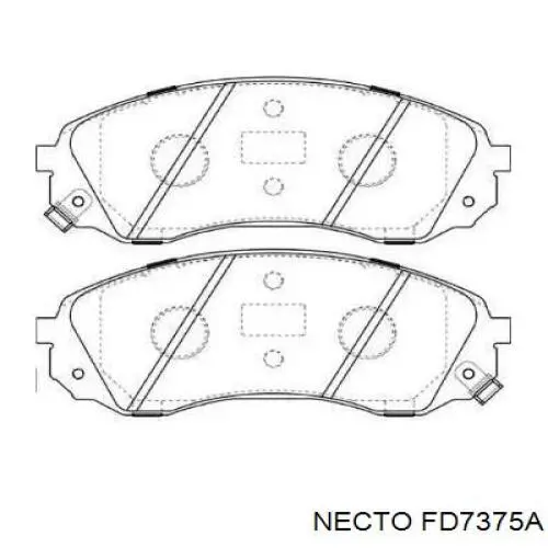 Передние тормозные колодки FD7375A Necto