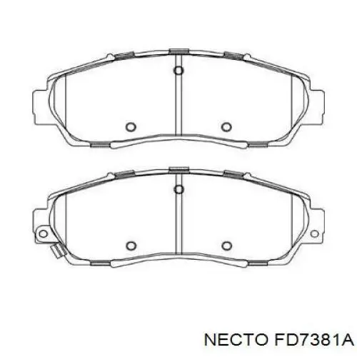 Передние тормозные колодки FD7381A Necto