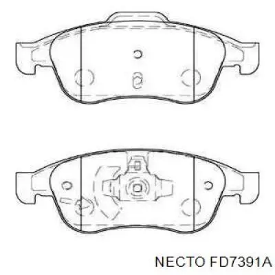 Передние тормозные колодки FD7391A Necto