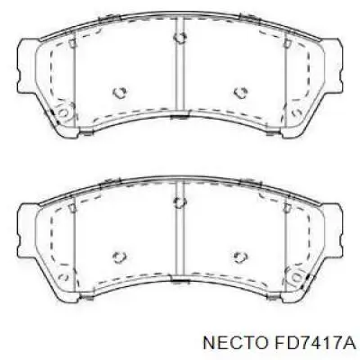 Передние тормозные колодки FD7417A Necto