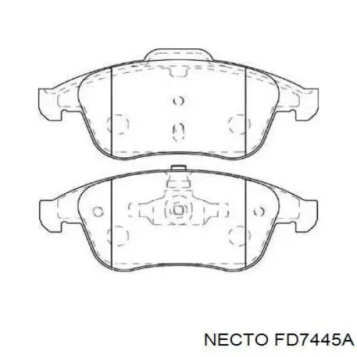 Передние тормозные колодки FD7445A Necto