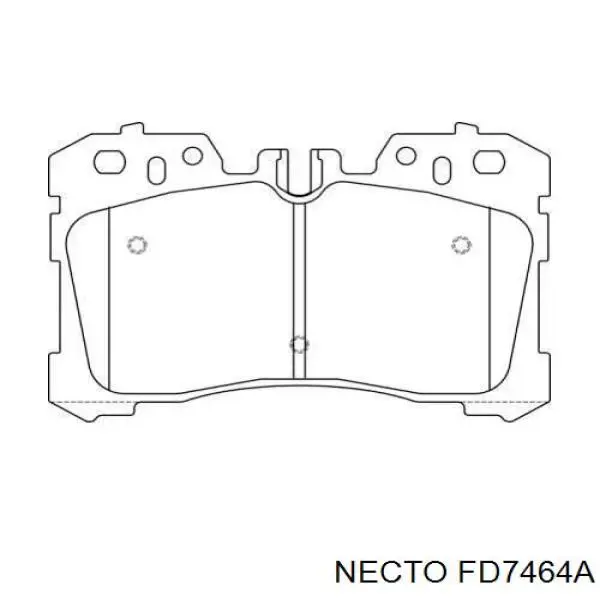 Передние тормозные колодки FD7464A Necto