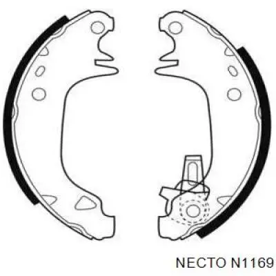 Задние барабанные колодки N1169 Necto