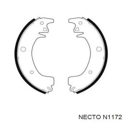 Задние барабанные колодки N1172 Necto