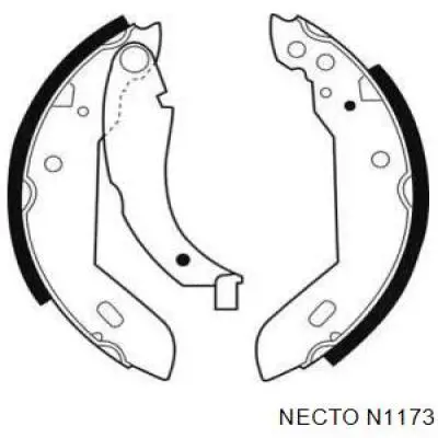 Задние барабанные колодки N1173 Necto