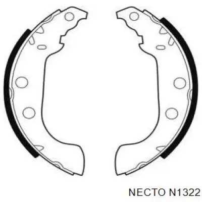 Задние барабанные колодки N1322 Necto