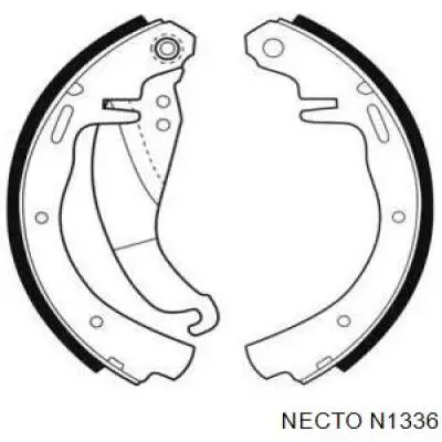 Задние барабанные колодки N1336 Necto