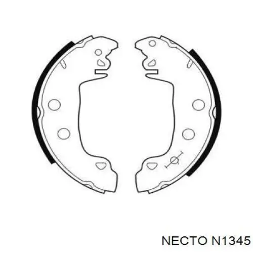 Задние барабанные колодки N1345 Necto