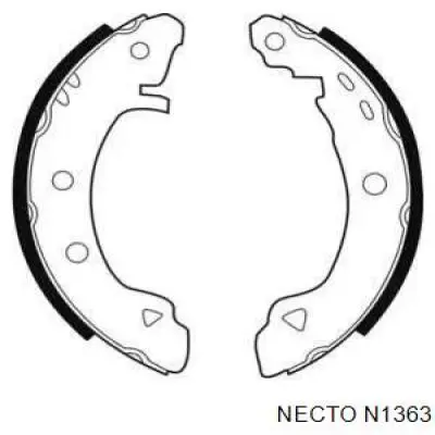 Задние барабанные колодки N1363 Necto