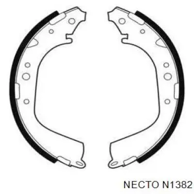 Задние барабанные колодки N1382 Necto