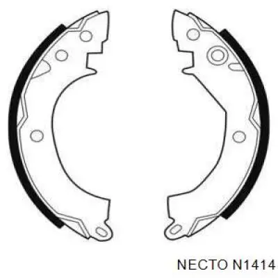 Задние барабанные колодки N1414 Necto