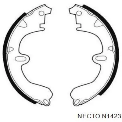 Задние барабанные колодки N1423 Necto