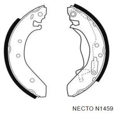 Задние барабанные колодки N1459 Necto