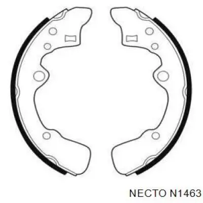 Задние барабанные колодки N1463 Necto