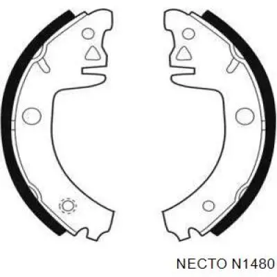 Задние барабанные колодки N1480 Necto