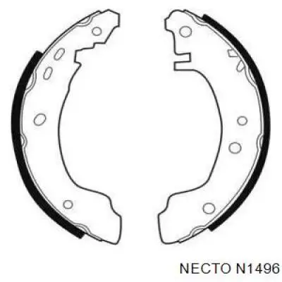 Задние барабанные колодки N1496 Necto