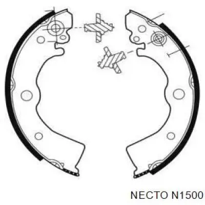 Задние барабанные колодки N1500 Necto