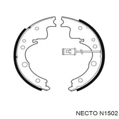 Задние барабанные колодки N1502 Necto