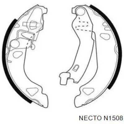 Задние барабанные колодки N1508 Necto