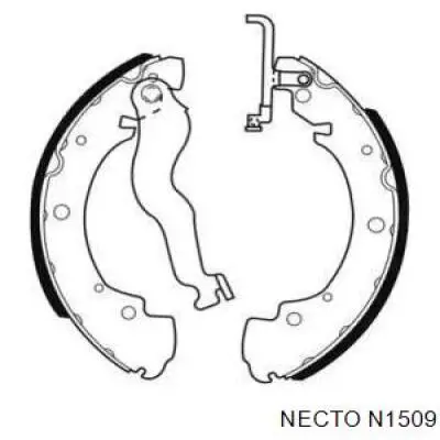 Задние барабанные колодки N1509 Necto