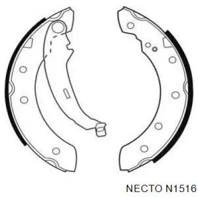 Задние барабанные колодки N1516 Necto