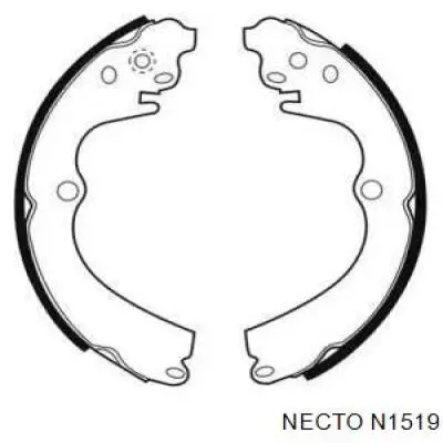 Задние барабанные колодки N1519 Necto