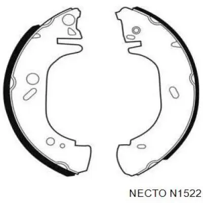 Задние барабанные колодки N1522 Necto