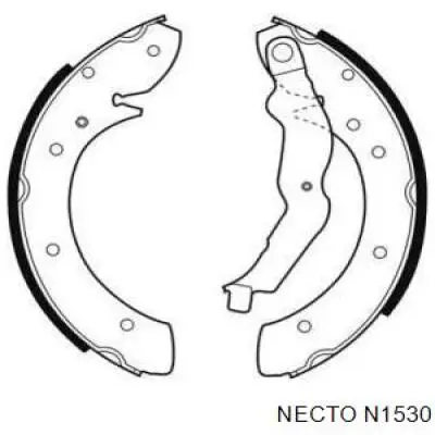 Задние барабанные колодки N1530 Necto