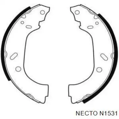 Задние барабанные колодки N1531 Necto