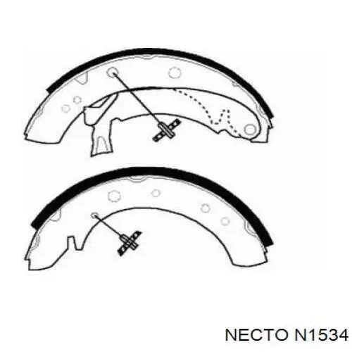 Задние барабанные колодки N1534 Necto