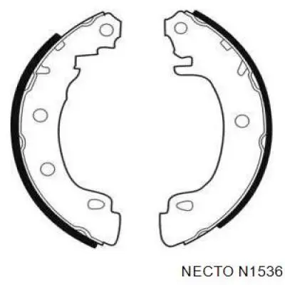 Задние барабанные колодки N1536 Necto